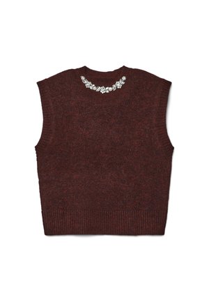 COLLO STRASS - Pullover - bordeaux