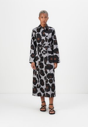 MOLLA TUMMA - Shirt dress - grey/black/brown