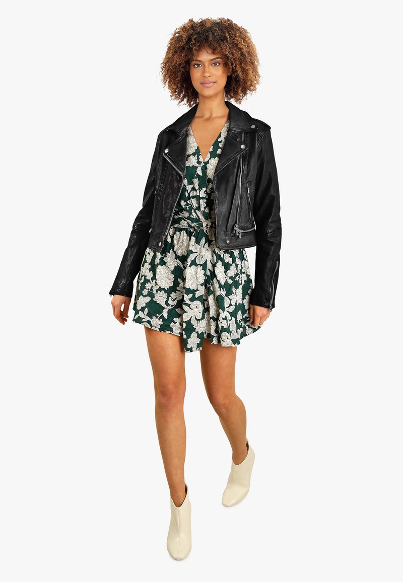 Blouson Motard En Cuir Noir Oakwood - Taille 36 - Occasion Très Bon état