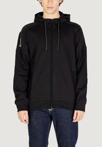 Felpa con zip - black