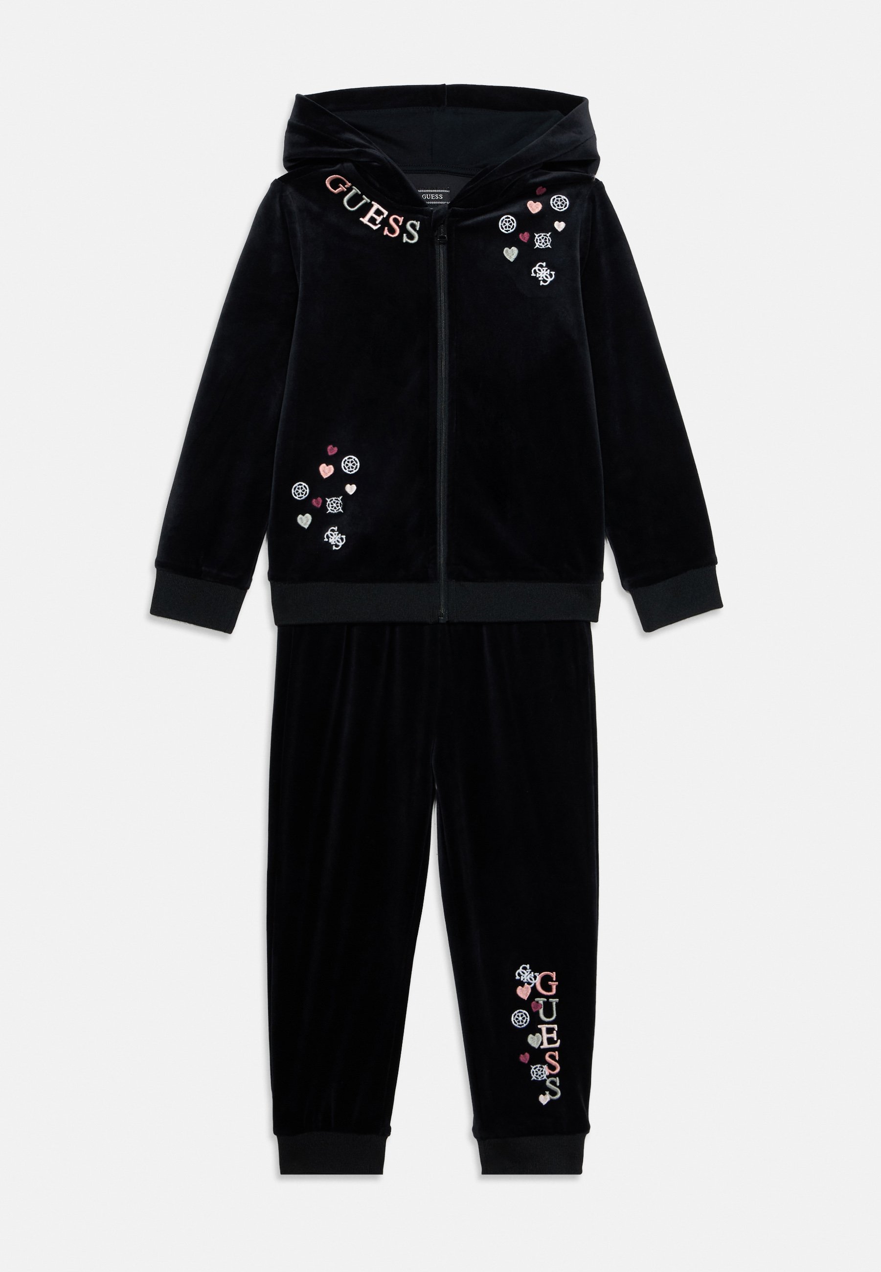 Conjunto Deportivo GUESS Para Bebé Niña - Sudadera Con Capucha Y Pantalones De Forro Polar