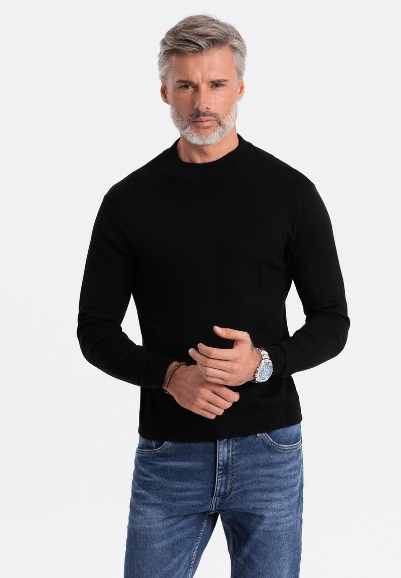 Ombre Strickpullover - black