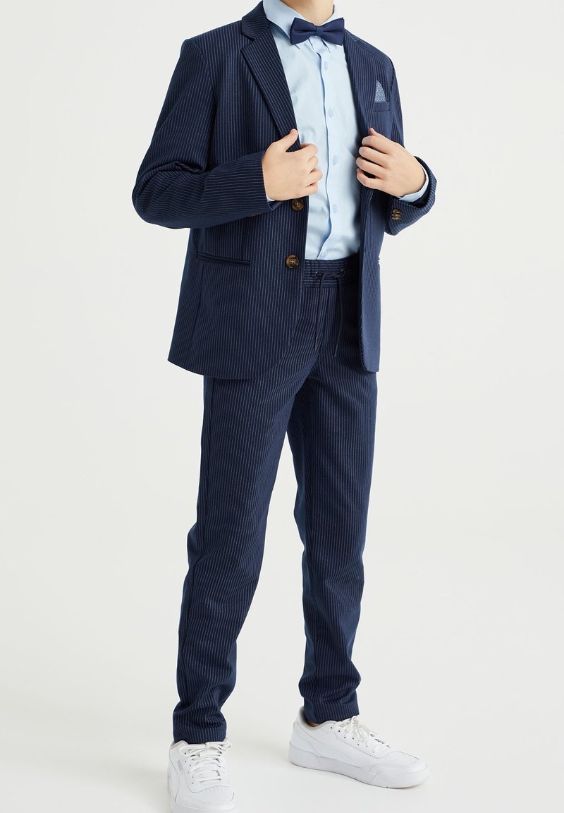 WE Fashion SLIM FIT MET STREEPDESSIN - Kavaj - blue