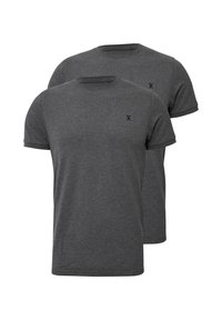 PIQUE - Undershirt - mottled dark grey