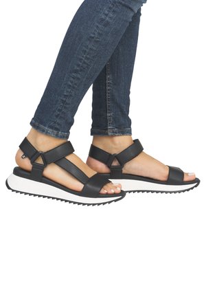 Rieker Sport Sandales compensées - schwarz