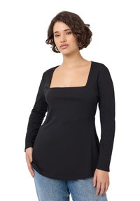 Terranova CON SCOLLO QUADRATO - Maglietta a manica lunga - nero