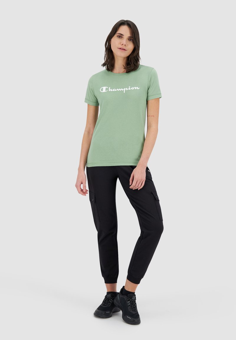 Damen Sportbekleidung | Champion T-Shirt print light green/hellgrün - EG22162 Damen Sportbekleidung | Champion T-Shirt print light green/hellgrün - EG22162
