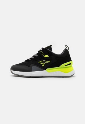 KD-GYM UNISEX - Baskets basses - jet black/neon yellow