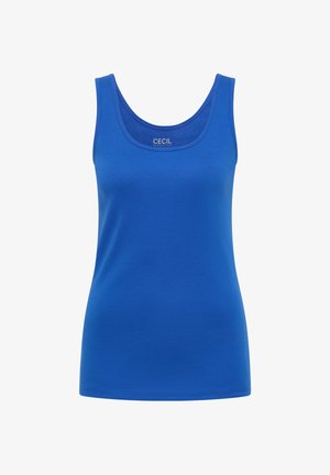 Cecil, BASIC TOP MADE OF PURE COTTON, błękit królewski