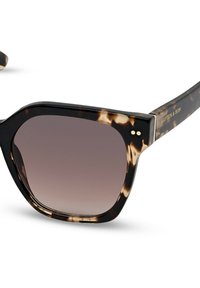 Vierkante zonnebloemen glazen met tortoise patroon, voorzien van bruine verlooplenzen en het Kapten & Son-logo op het montuur.