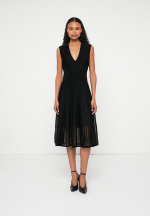 ELEGANT FLOCK DRESS - Juhlamekko - black
