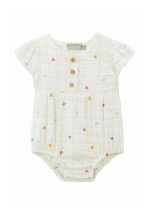 BARBOTEUSE MANCHES VOLANTÉE IMPRIMÉE - Combinaison - ecru