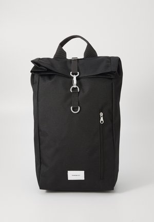 GROUND ROLLTOP BACKPACK UNISEX - Rugzak - black with black webbing