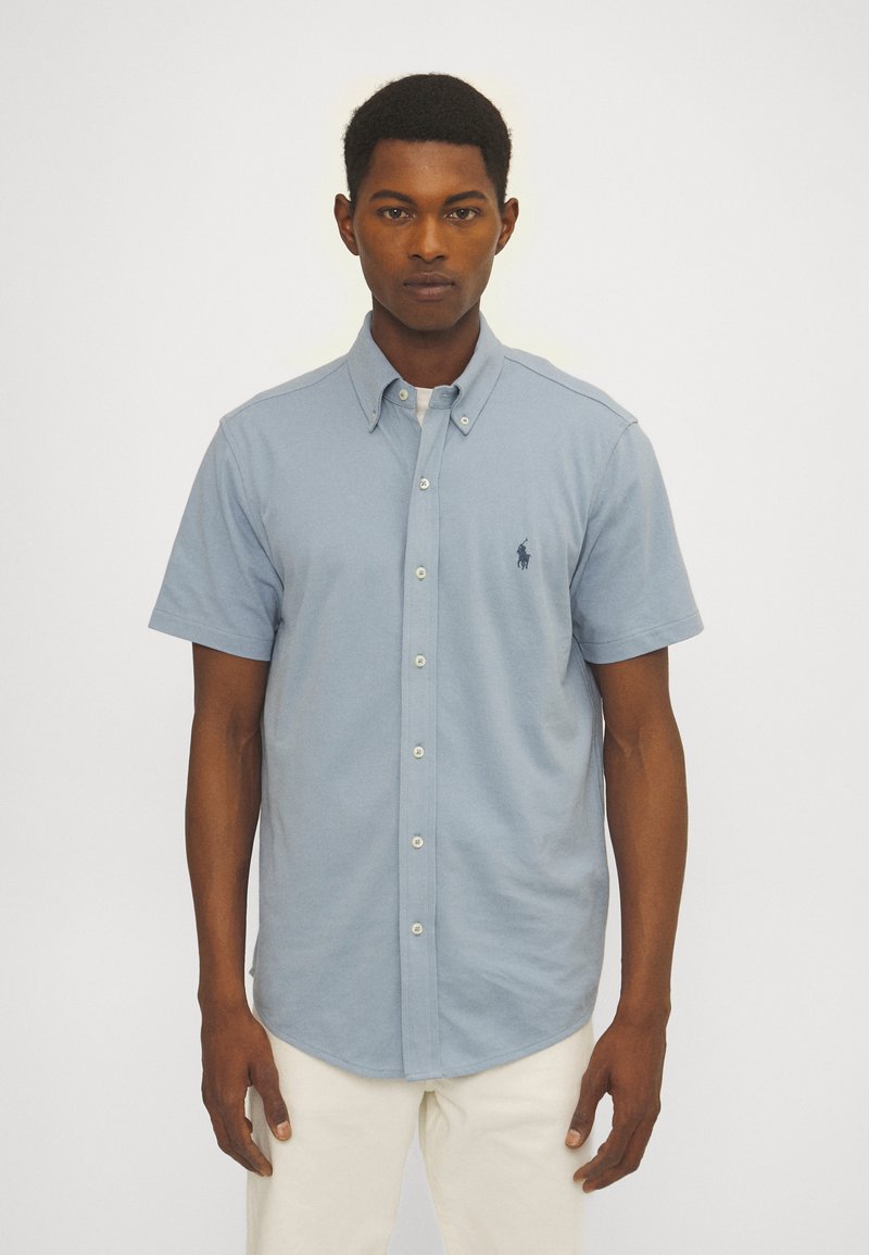 Polo Ralph Lauren FEATHERWEIGHT MESH SHIRT - Skjorta - vessel blue