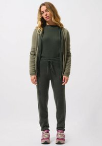 Authentic Cashmere COLOMBIS FULL ZIP WITH HOOD - Chaqueta de punto - army