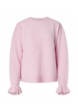 Pieces, KNIT PCSALLY FRILL CUFF - Trui - roseate spoonbill