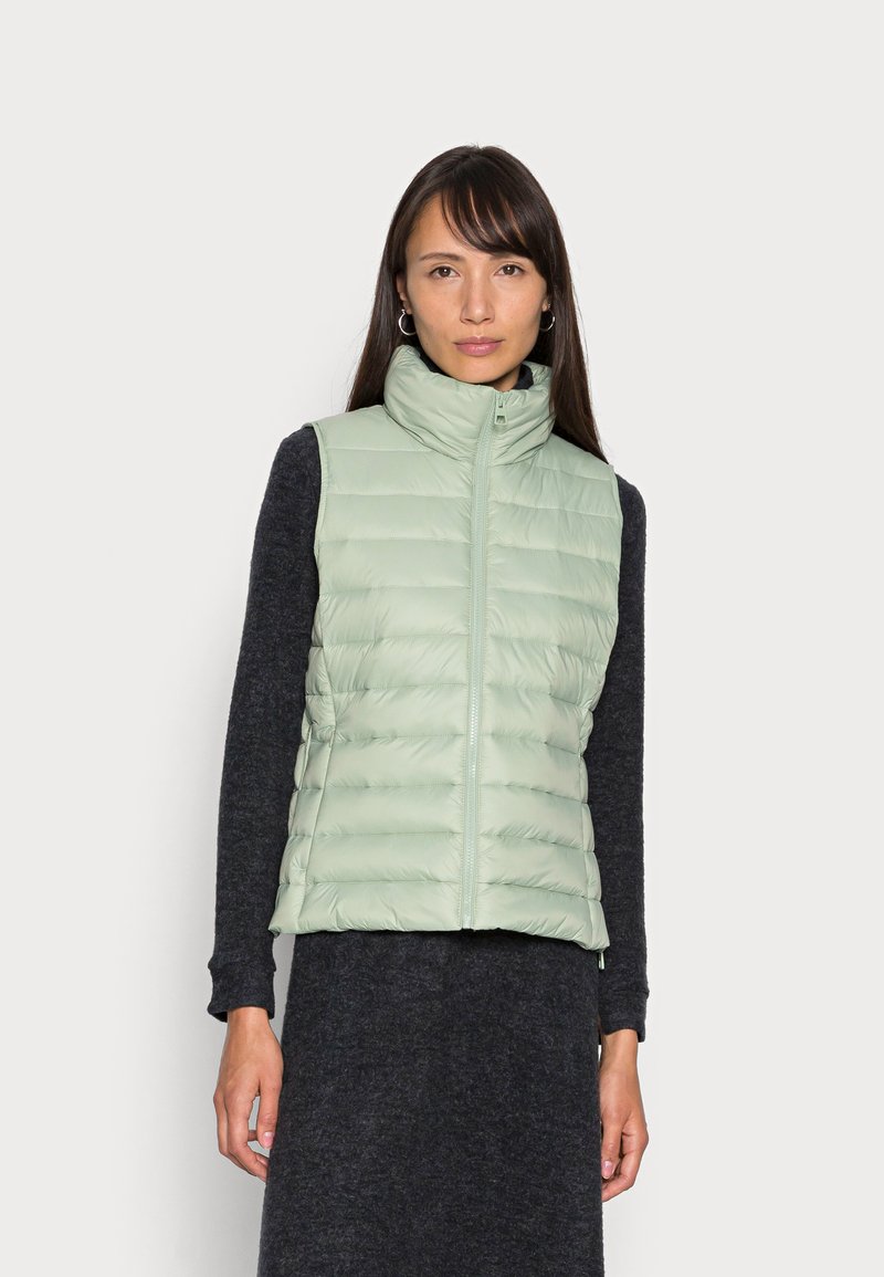 Marc O'Polo VEST STAND UP COLLAR FRONT ZIPPER - Colete - breezy mint