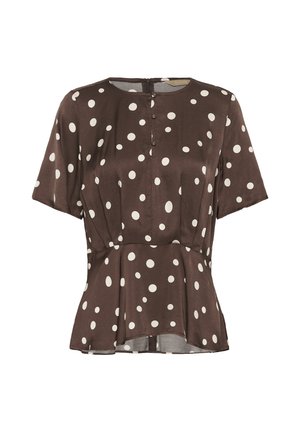 Culture, CUDOTTY BERNA BLOUSE - Blouse - brown whitecap dot