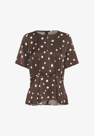 Culture, CUDOTTY BERNA BLOUSE - Blouse - brown whitecap dot