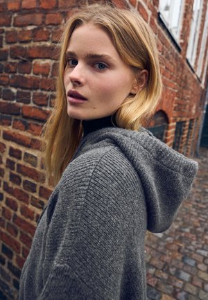Bershka ZIP-UP HOODED  - Kardigan - grey