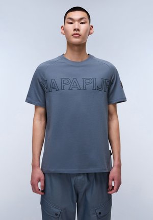 AMBRA SS - Print T-shirt - stormy weat gy