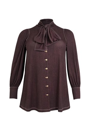 YOEK, YOEK DAMEN TUNIKA MIT LANGARM - Skjortebluser - brown