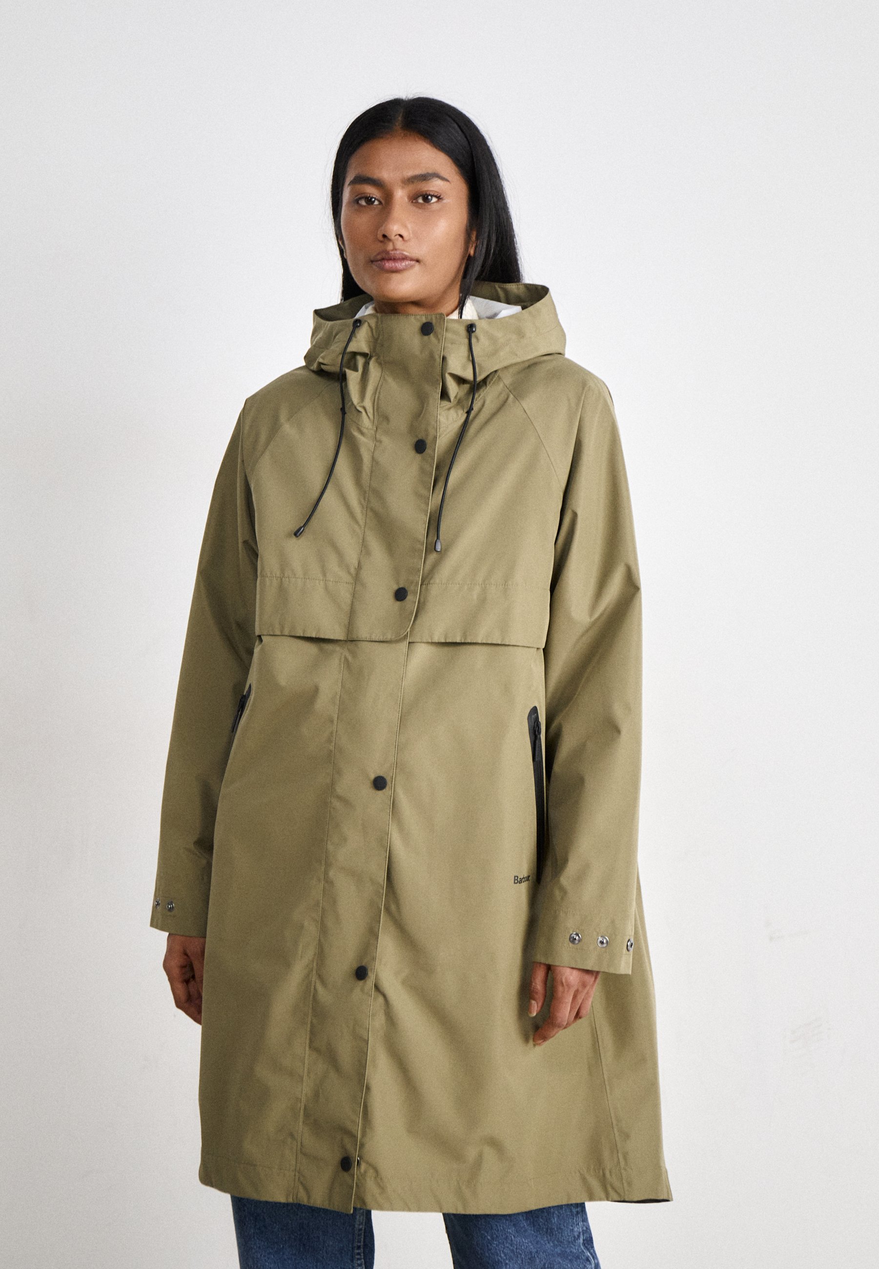 Raincoat Barbour Wool Coat Womens Orange Barbour JAYLA WATERPROOF - Main Image