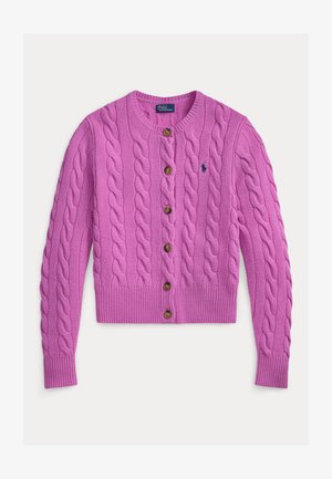 Polo Ralph Lauren, CABLE-KNIT WOOL-CASHMERE CARDIGAN - Strickjacke - thistle pink