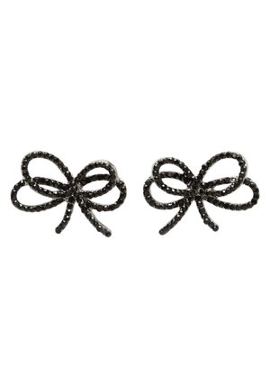 Boucles D'oreilles Pendantes Avon Noir Plaqué Argent - Neuf Avec étiquettes - Fermoir Clous