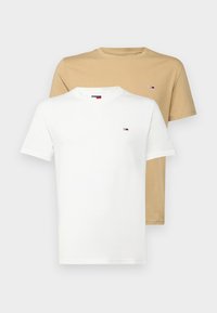 SLIM TEE 2 PACK - T-shirts basic - ecru/relic tan