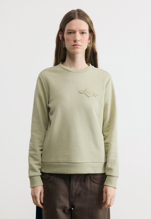 TONAL SHIELD C NECK - Športni pulover - country beige