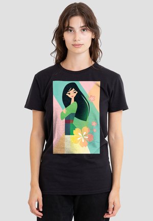 Disney MULAN SIMPLISTIC ILLUSTRATION - Print T-shirt - black