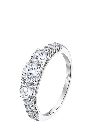 ZIRKONIASTEIN - Ring - silver-coloured/weiß