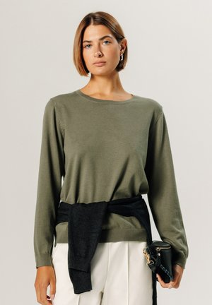 ROUND-NECK - Jumper - olive