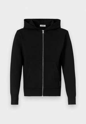 HOME PATCH EN CUIR - Sweat zippé - noir