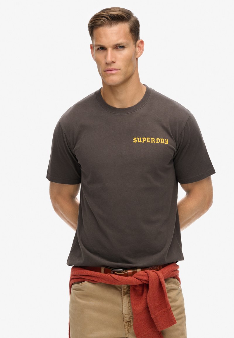 Superdry & Co TATTOO GRAPHIC - T-shirt imprimé - vintage black
