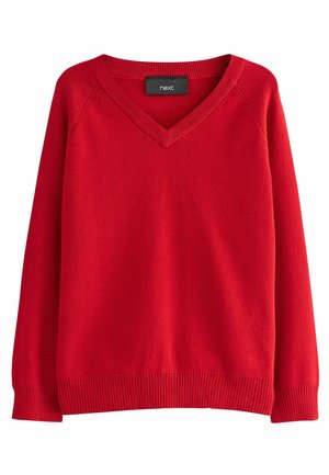 V-NECK REGULAR FIT - Strickpullover - red
