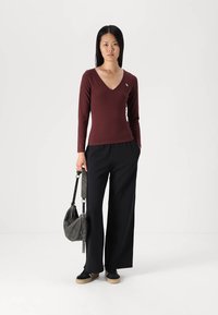 Hollister Co. WIDE LEG - Παντελόνι φόρμας - casual black