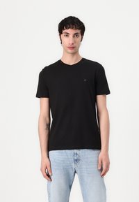 Tommy Jeans TEE 3 PACK - T-shirt basic - ecru/desert sand dune/black