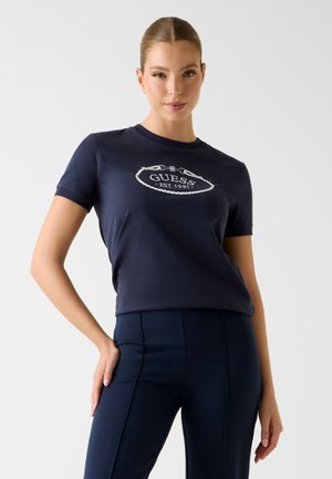 Print T-shirt - blau