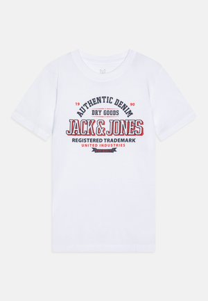 JJELOGO TEE O-NECK JNR - Nyomott mintás póló - white