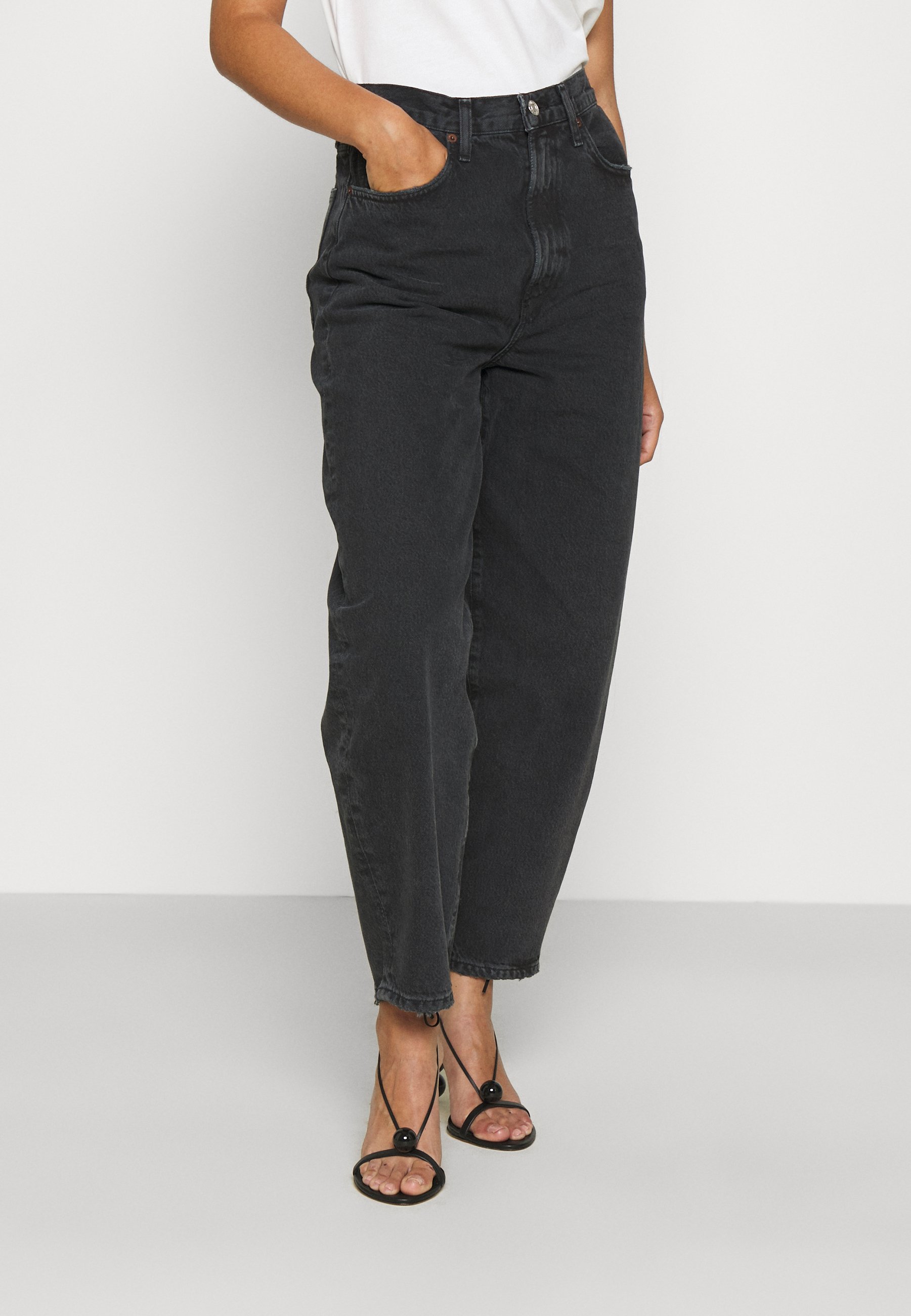 Agolde BALLOON - Jean boyfriend - black 