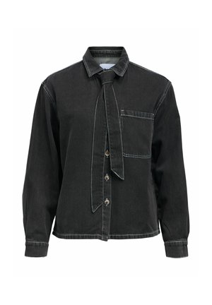 Object, BLOUSE BOW DETAIL - Πουκαμίσα με κουμπιά - black
