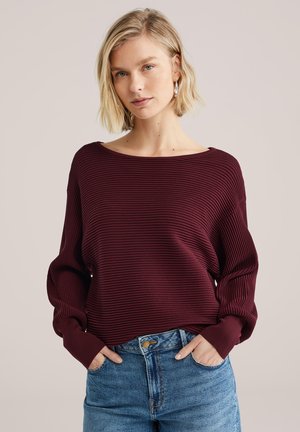 Jersey de punto - burgundy red