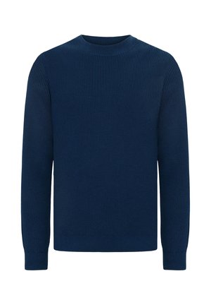 Striktrøje - blue avio solid