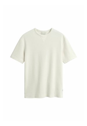 GANT, GANT TEXTURED T-SHIRT - T-Shirt basic - cream