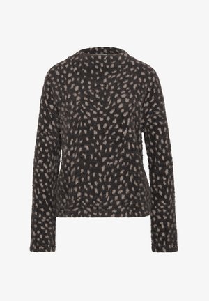 Street One, LONG-SLEEVE TURTLE NECK SHIRT WITH PATTERN - Pullover - black coffee