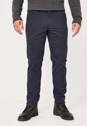 MILTON REGULAR FIT MIT STRETCH - Trousers - navy