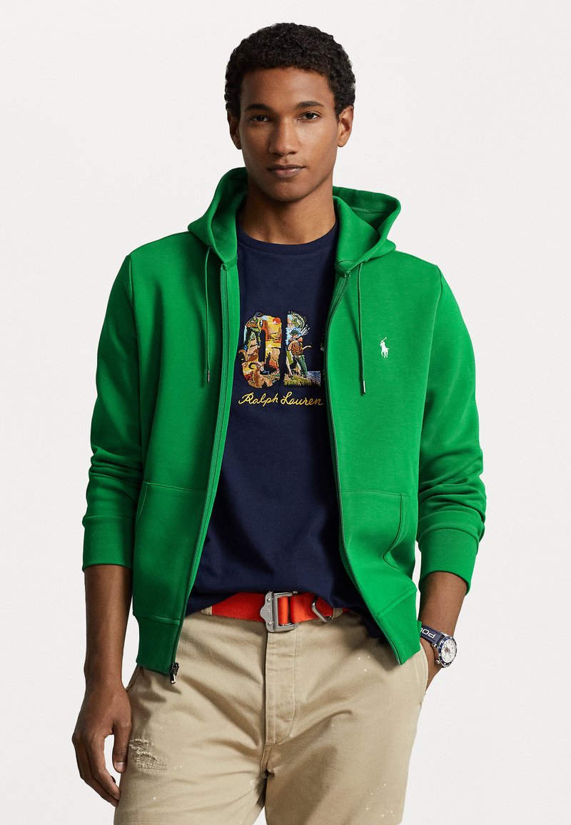 Polo Ralph Lauren - DOUBLE-KNIT FULL-ZIP HOODIE - Cipzáras pulóver - kayak green, Nagyítás