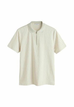 Next, SLIM FIT - SMART JAQUARD POLO SHIRT - Poloshirt - ecru